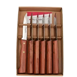 Coffret de 6 Couteaux à Steak manche bois - Au Sabot