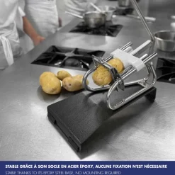 Coupe-Frites Professionnel couteau étamé + poussoir 13 mm - Louis Tellier