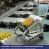 Coupe-Frites Professionnel inox sur socle inox - couteau inox + poussoir 10mm - Louis Tellier