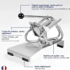 Coupe-Frites Professionnel inox sur socle - couteau inox + poussoir 8 mm - Louis Tellier