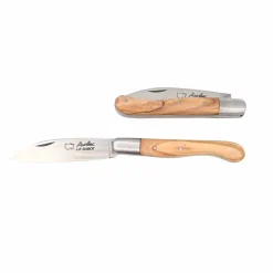 Couteau Pliant Aurillac avec Manche en bois d'Olivier - Au Sabot