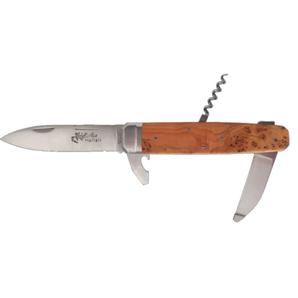 Couteau pliant Hallali Bois de genévrier 4 pièces - DOURIS CHASTEL
