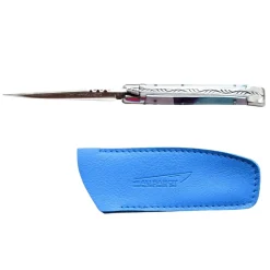 Couteau Pliant Laguiole avec Etui en Cuir Bleu OFFERT - Au Sabot