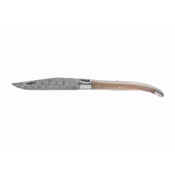 Couteau pliant Laguiole Prestige Lame Damas Manche Corne - Au Sabot