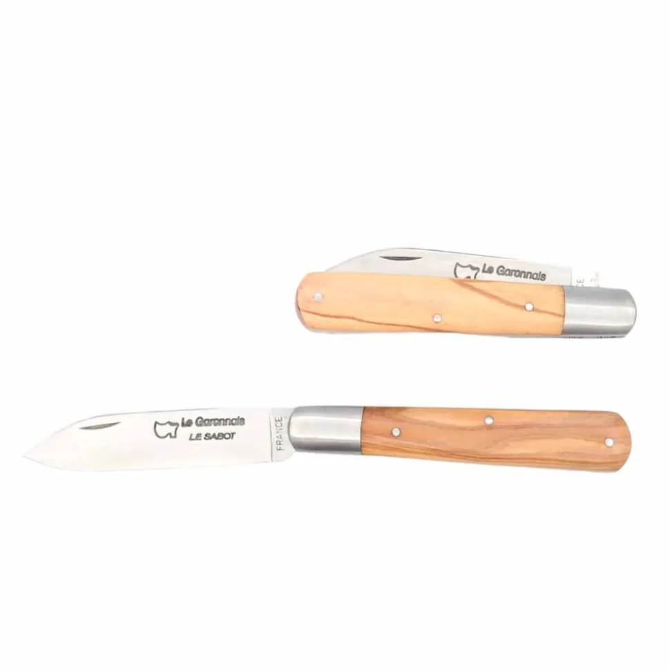 Couteau pliant Le Garonnais Manche en Bois d'Olivier - Au Sabot