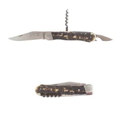 Couteau pliant Le Pionnier Bois de Cerf 3 pièces - DOURIS CHASTEL