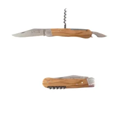 Couteau pliant Le Pionnier Bois d'Olivier 3 pièces - DOURIS CHASTEL