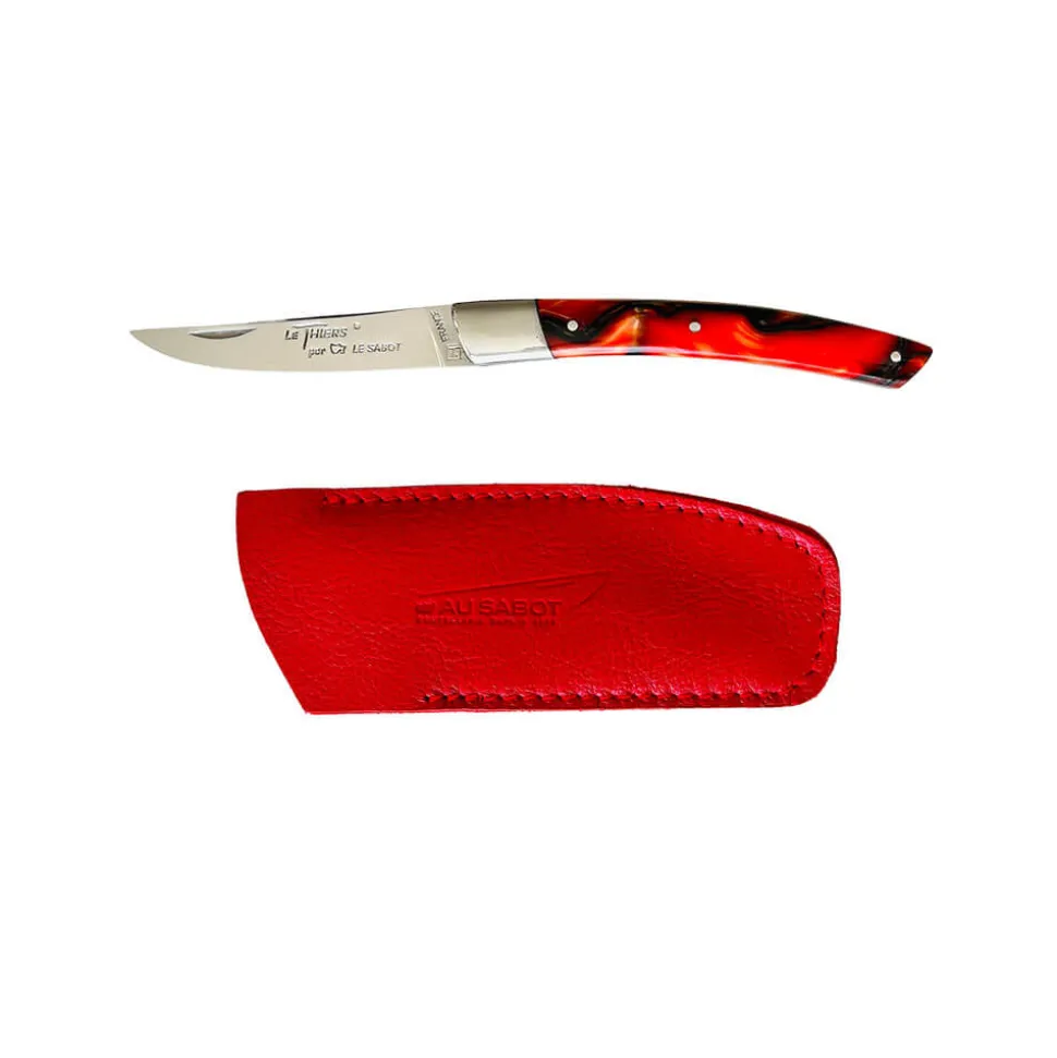 Couteau Pliant Le Thiers avec Etui Rouge OFFERT - Au Sabot