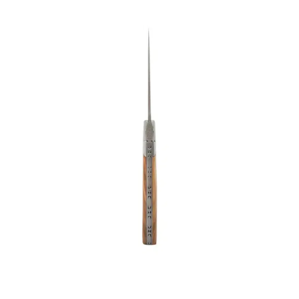 Couteau pliant Le Thiers Pirou 12cm Olivier avec Etui en cuir OFFERT - GOYON-CHAZEAU