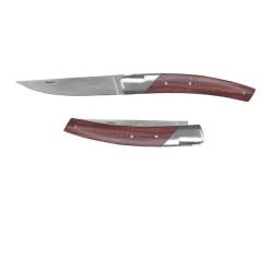Couteau pliant Le Thiers Pirou 12cm Bois de Violette avec Etui en cuir OFFERT - GOYON-CHAZEAU