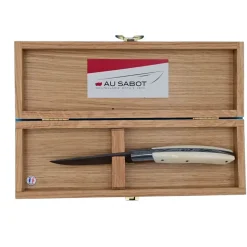 Couteau pliant Le Thiers Prestige Lame Damas Manche Phacochère - Au Sabot