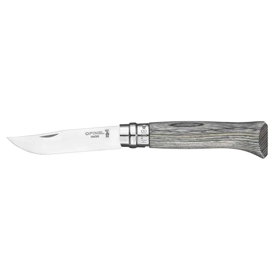 Couteau pliant n°8 Bouleau Lamelle Gris - OPINEL