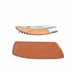 Couteau pliant Styl'Ver avec tire-bouchon et Etui en cuir OFFERT - GOYON-CHAZEAU