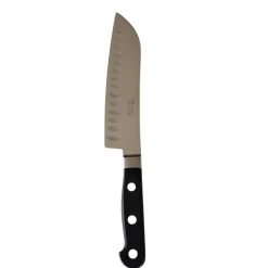 Couteau Santoku Alvéolé Forgé Noir - Au Sabot