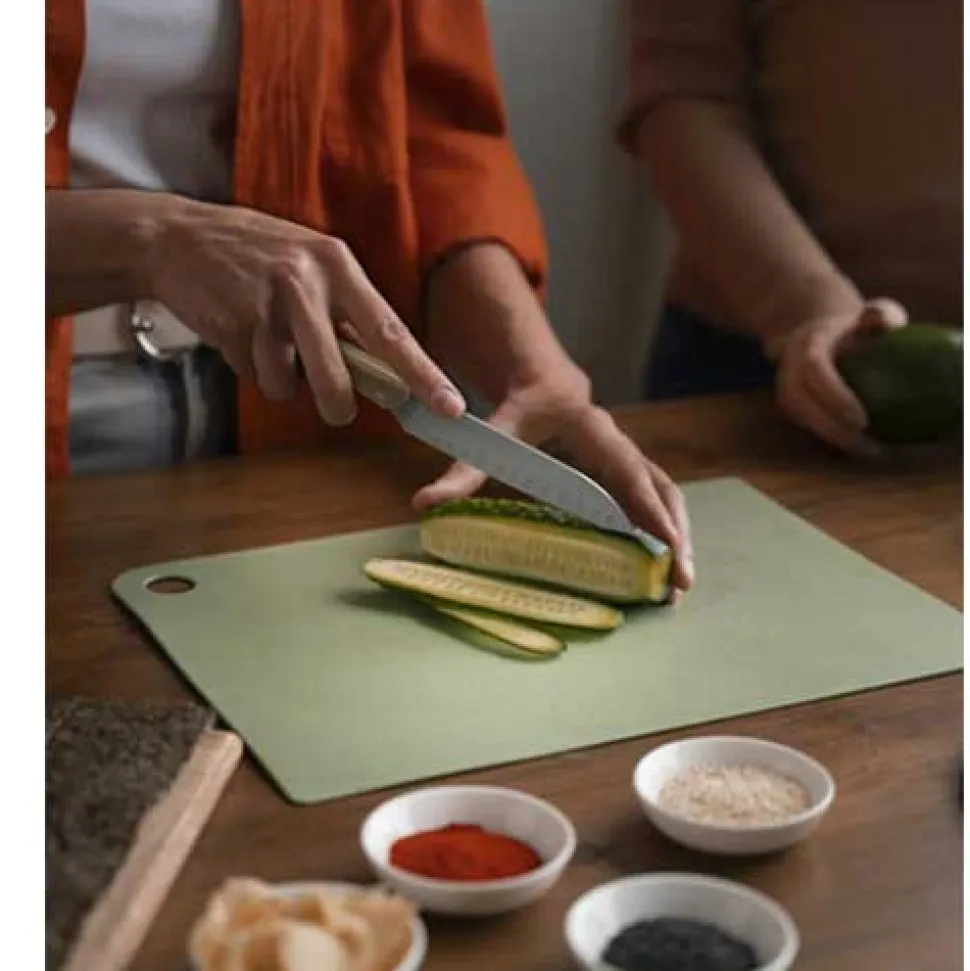 Couteau Santoku Alvéolé Solange Manche Platane - GOYON-CHAZEAU