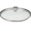Couvercle en verre bombé bouton inox - CRISTEL