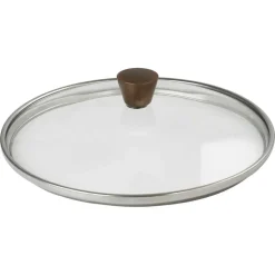Couvercle en verre bombé bouton cuivré - CRISTEL