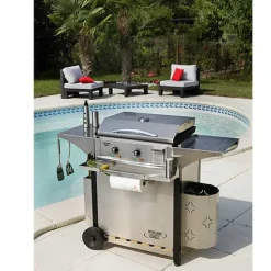 Couvercle inox à charnière pour plancha 600 – ROLLER GRILL