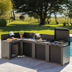Cuisine Comfort 4 Modules Gris Cargo - ENO