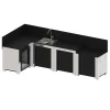 Cuisine Comfort 4 Modules Noir et Inox - ENO
