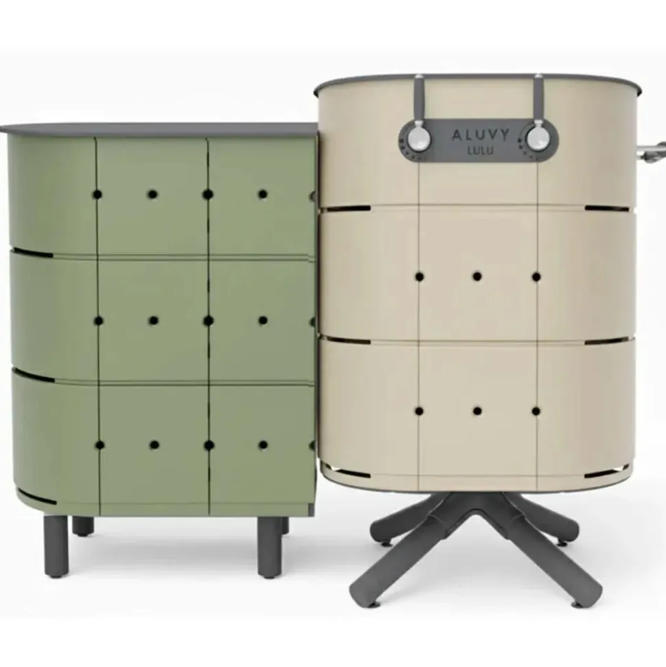 Cuisine Duo MARCEL Charbon + meuble JEAN - ALUVY