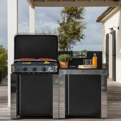 Cuisine Essential 2 Modules Noir et Inox - ENO
