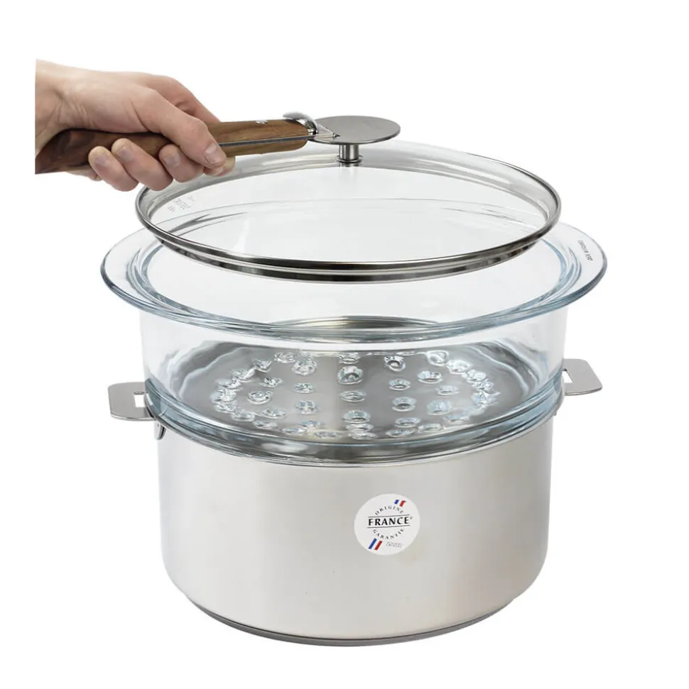 Cuit-vapeur verre avec couvercle OFFERT - CRISTEL
