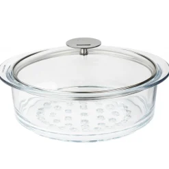 Cuit-vapeur verre avec couvercle OFFERT - CRISTEL