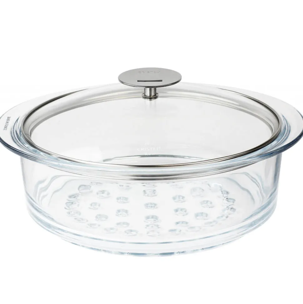 Cuit-vapeur verre avec couvercle OFFERT - CRISTEL