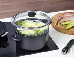 Cuit-vapeur verre Cookway avec couvercle OFFERT - CRISTEL