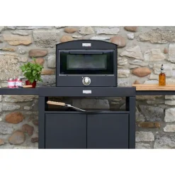 Desserte Meuble 80 avec tablettes Noire - LE MARQUIER