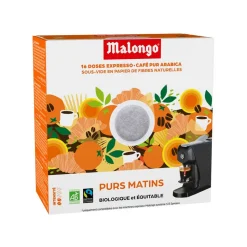 Dosettes de café Bio Purs Matins - Machine EOH - MALONGO
