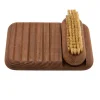 Ensemble brosse et porte-savon en bois - ANDREE JARDIN