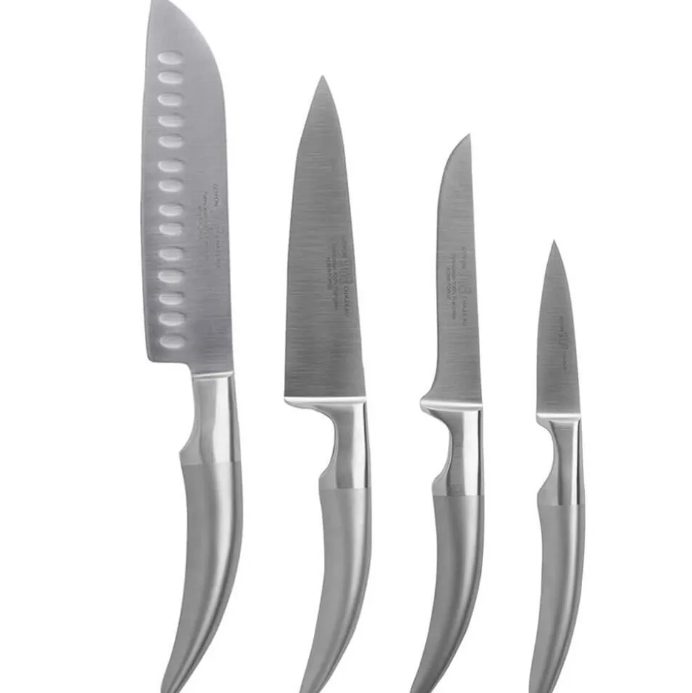 Ensemble de couteaux Styl'Ver sur support bois magnétique - GOYON-CHAZEAU