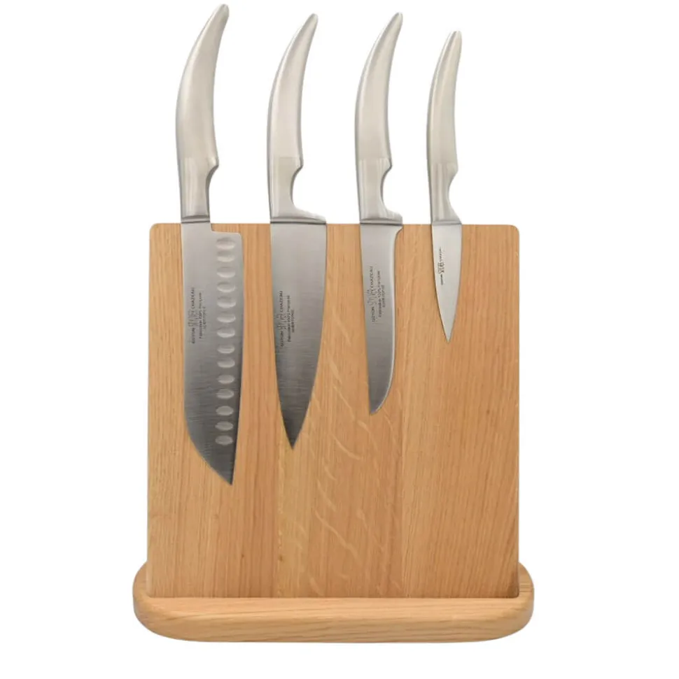 Ensemble de couteaux Styl'Ver sur support bois magnétique - GOYON-CHAZEAU