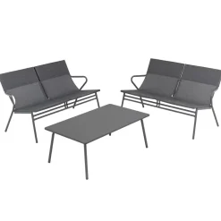 Ensemble table basse et 2 banquettes Gris - LAFUMA