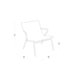 Ensemble table basse et 2 fauteuils Jaune Safran - LAFUMA