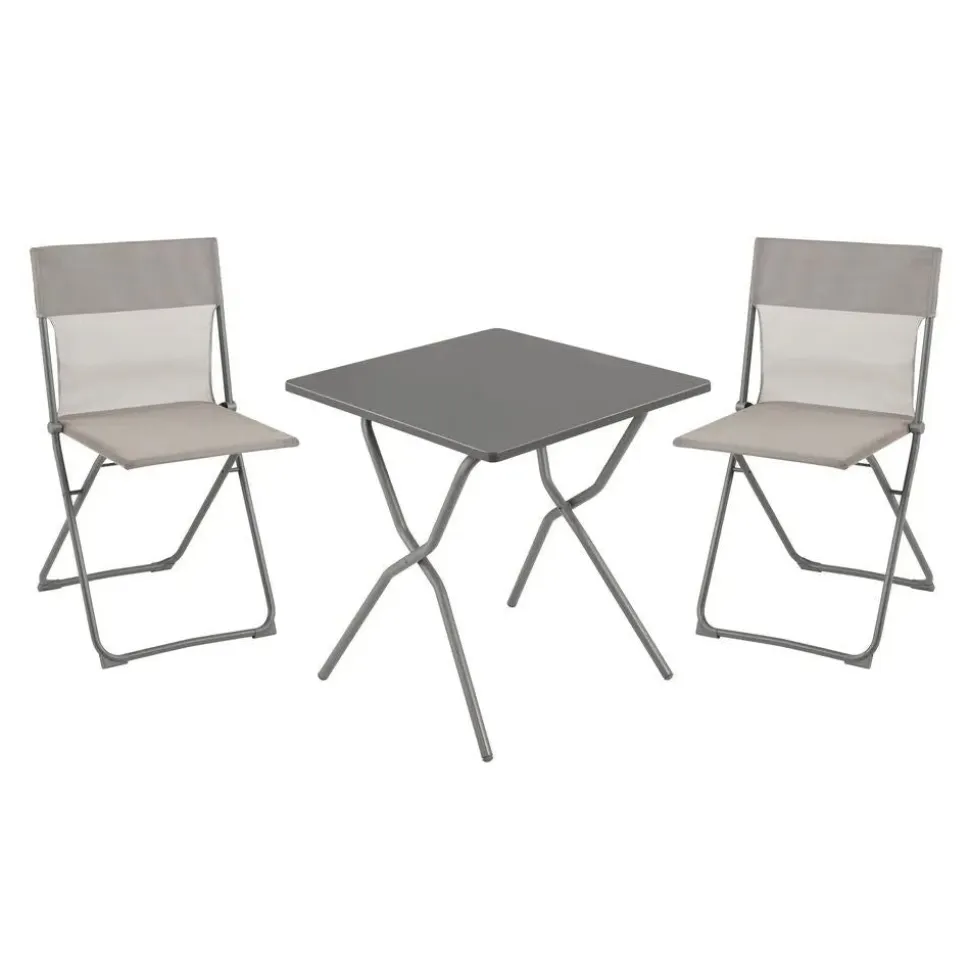 Ensemble table carrée et 2 chaises pliantes Balcony - LAFUMA