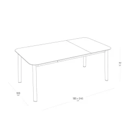 Ensemble table extensible et 8 fauteuils de jardin - LAFUMA