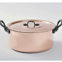 Faitout cuivre et céramique B'chef avec couvercle OFFERT - BAUMALU