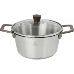 Faitout Inox Brossé Anses Cuivrées Couvercle OFFERT - CRISTEL