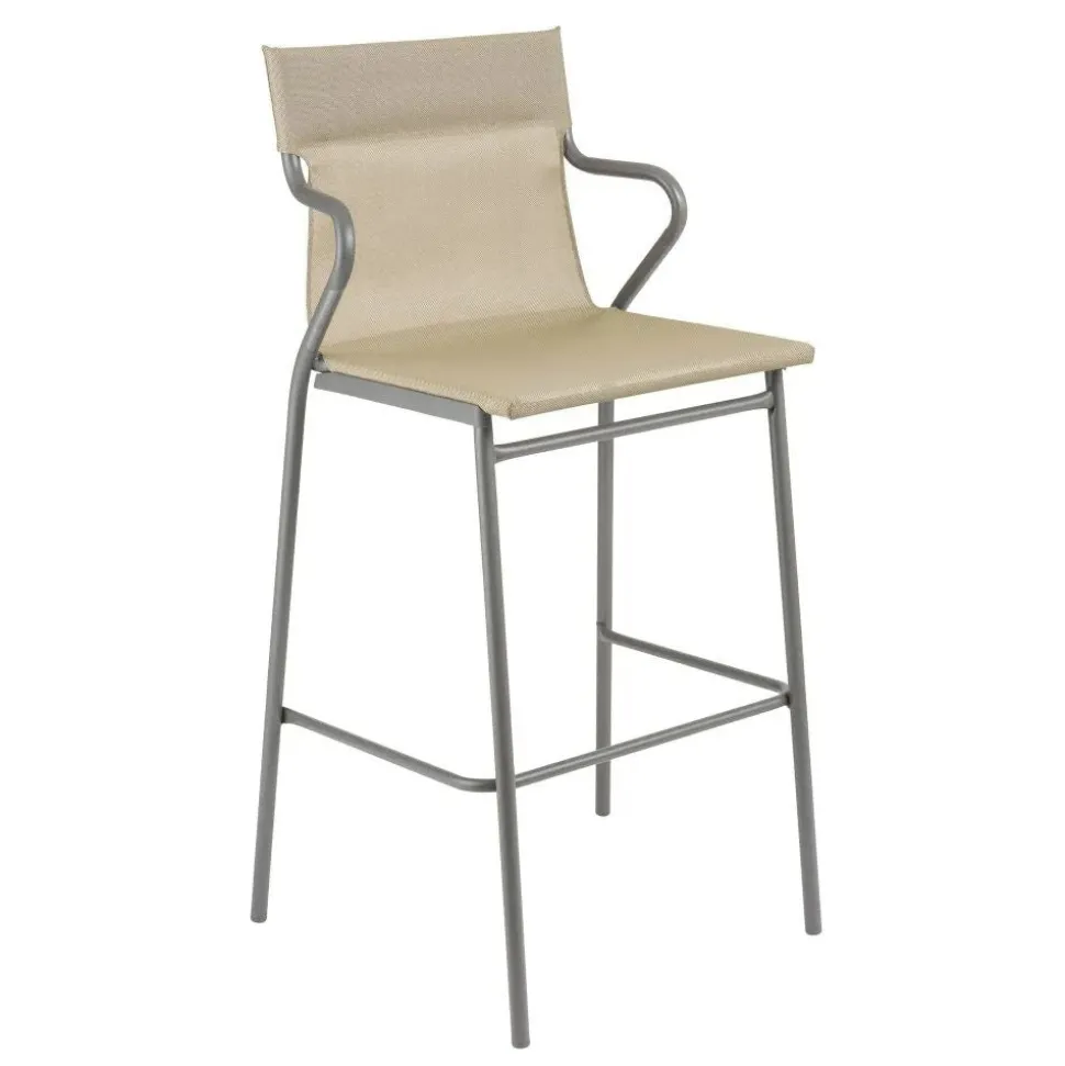 Fauteuil haut extérieur structure titane - toile Batyline Duo - LAFUMA