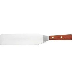 Grande spatule bord ovale inox manche en bois - Au Nain