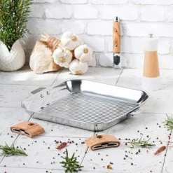 Gril Carré inox 30 cm Casteline - CRISTEL
