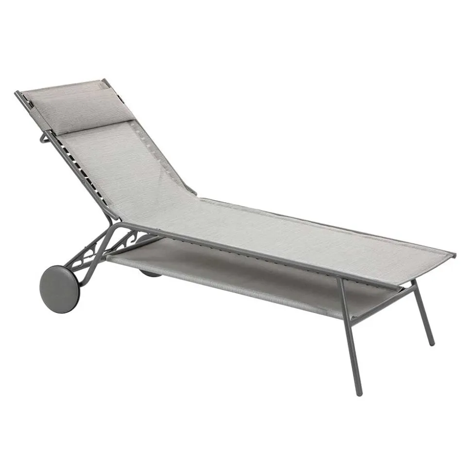 Lit bain de soleil Miami II toile Batyline DUO Assise haute - LAFUMA