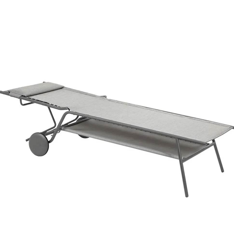 Lit bain de soleil Miami II toile Batyline DUO Assise haute - LAFUMA