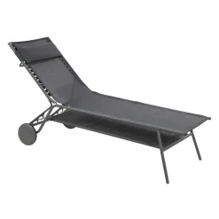 Lit bain de soleil Miami II toile Batyline DUO Assise haute - LAFUMA