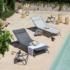 Lit bain de soleil Miami II toile BeComfort - LAFUMA