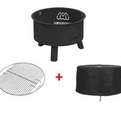 Lot Brasero Original Noir avec housse et grille OFFERTE - LE MARQUIER