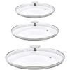 Lot 3 Couvercles en verre avec Pontet inox - DE BUYER